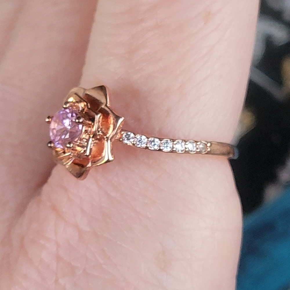 Fragrant Jewels Pink Rose Ring - Picture 7 of 8